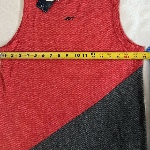 Reebok Men's Workout Ready Melange Tank STYLE FK6224 RED/GREY SIZE SMALL NWT - Picture 15 of 16
